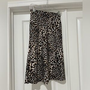 Express X Rocky Barnes Leopard Print Skirt